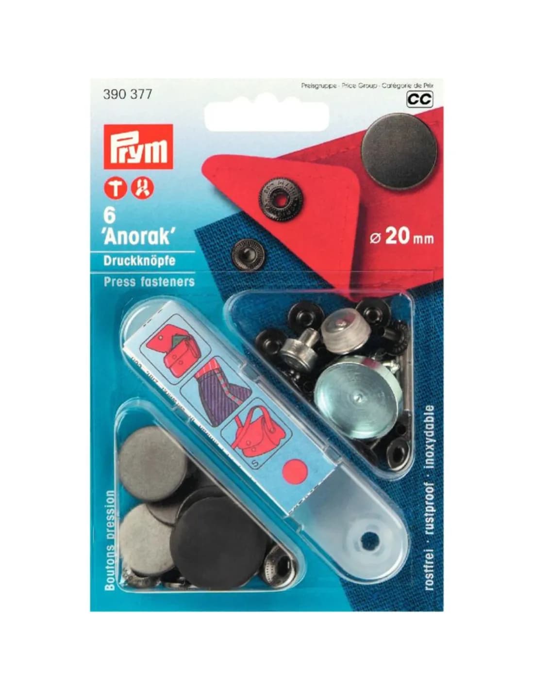 Prym Anorak Design drukknopen 20 mm gebronsd mat – 6 stuks