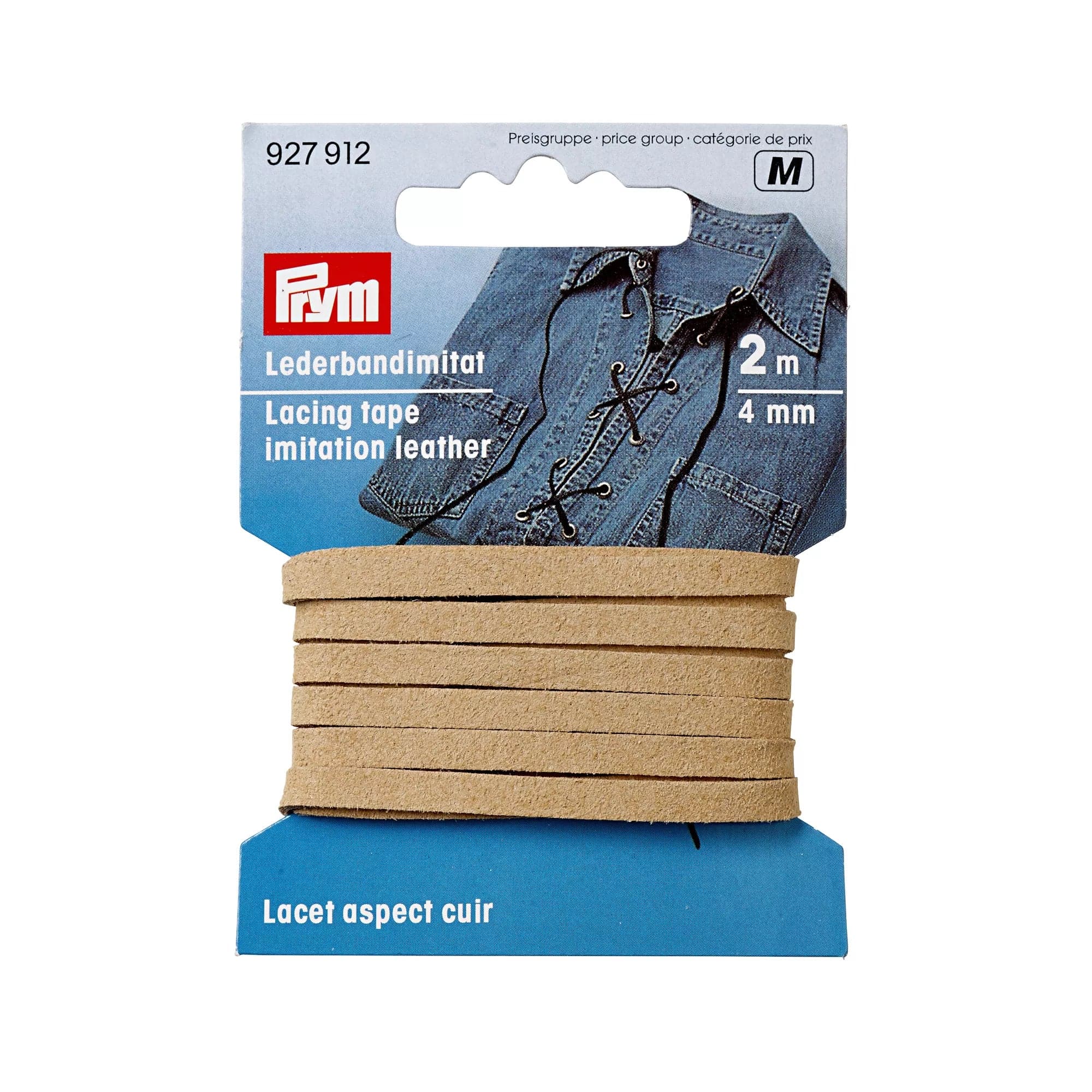 Prym Imitatieleerveter beige 2 m 4 mm