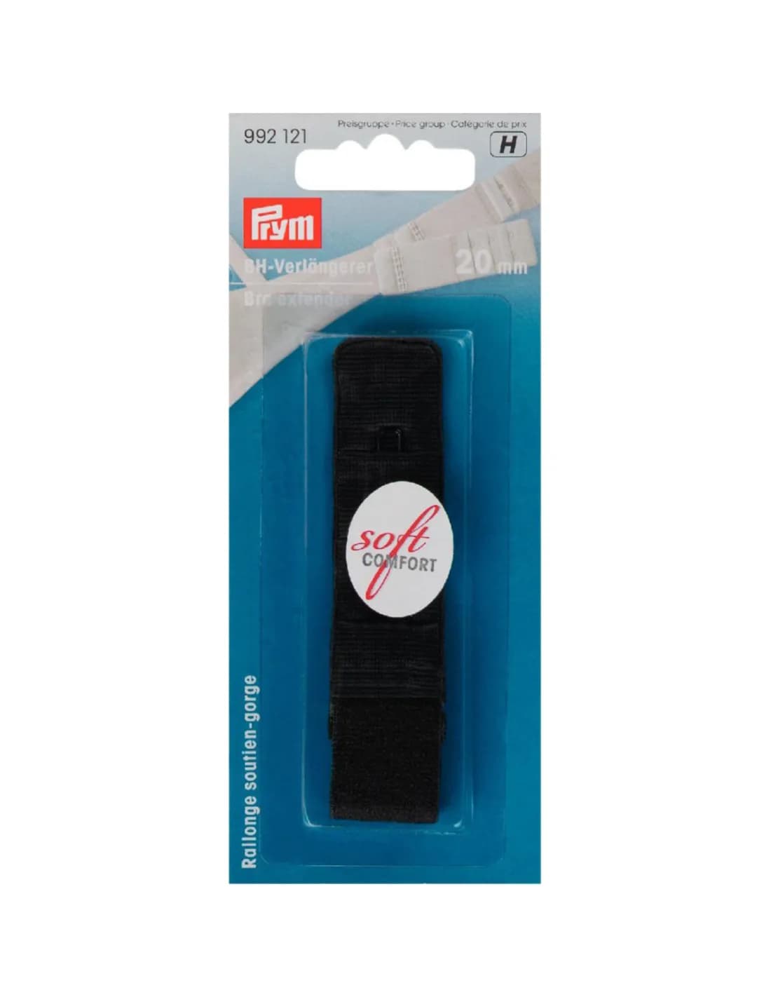 Prym BH-verlengstuk zwart 19 mm