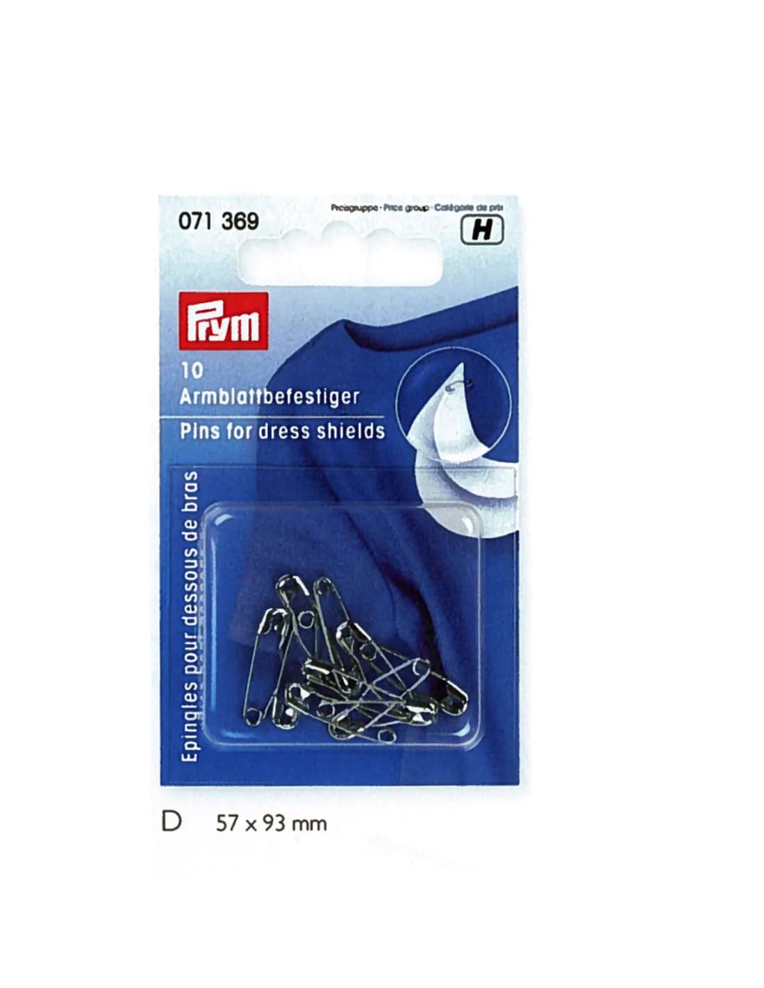 Prym Armschildspelden zilverkleurig 10 stuks
