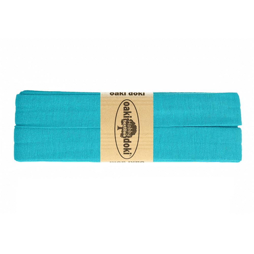 Oaki Doki tricot biaisband turquoise 472 – 20 mm, 3 m