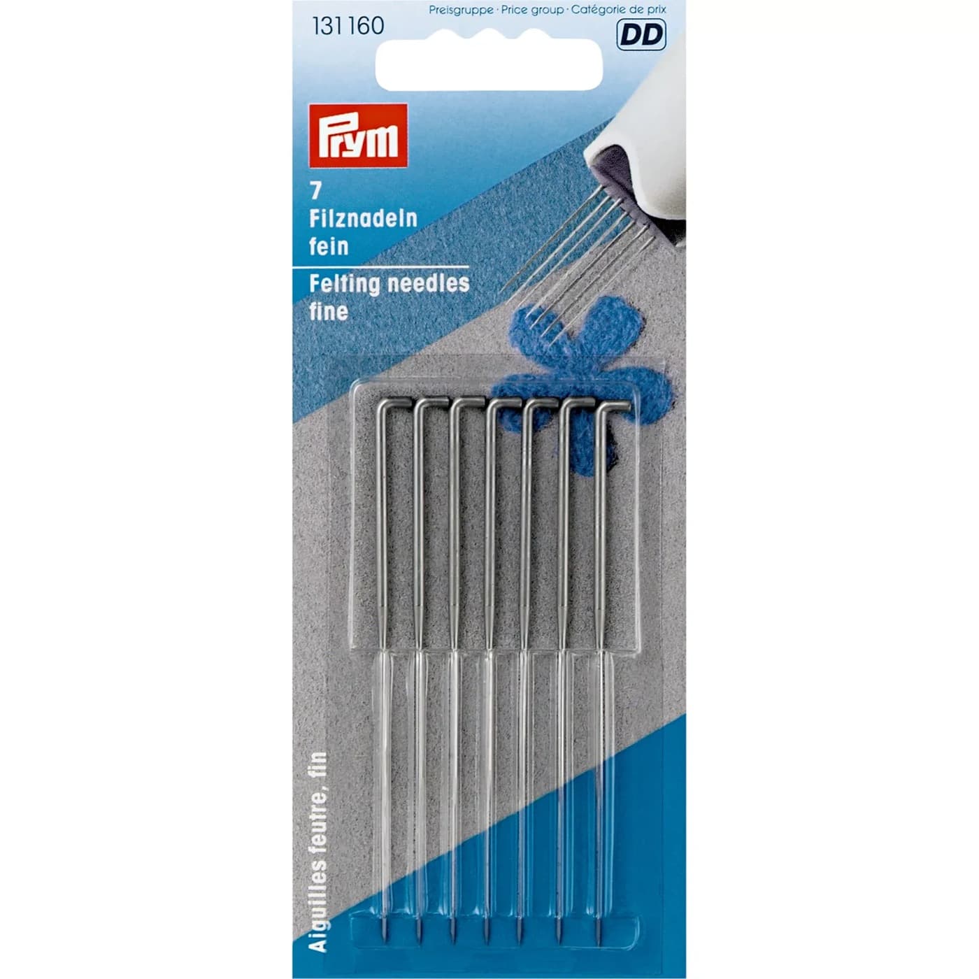 Prym viltnaalden fijn 78 mm – 7 stuks