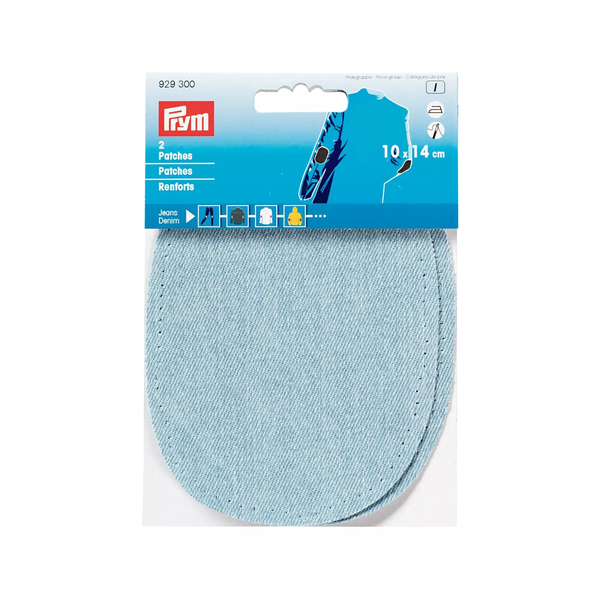 Prym Jeans patches lichtblauw 10 x 14 cm 2 stuks