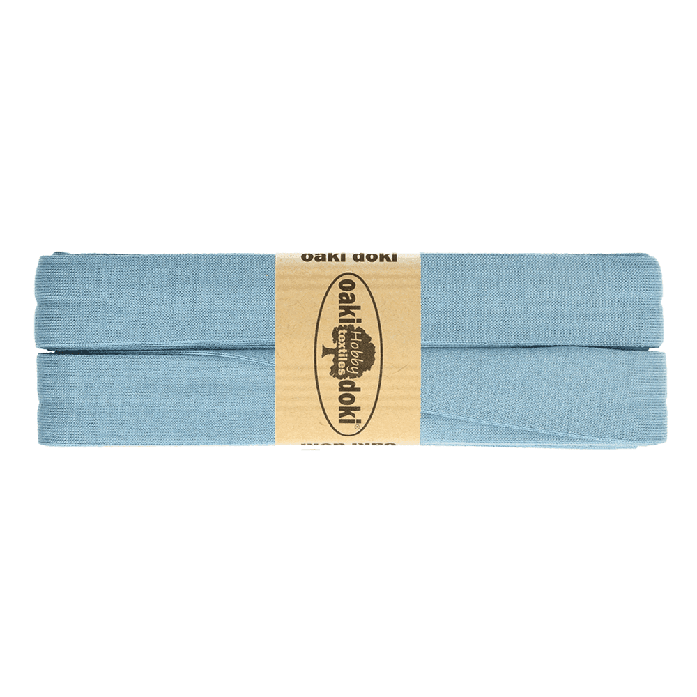 Oaki Doki tricot biaisband licht jeansblauw 003 – 20 mm, 3 m