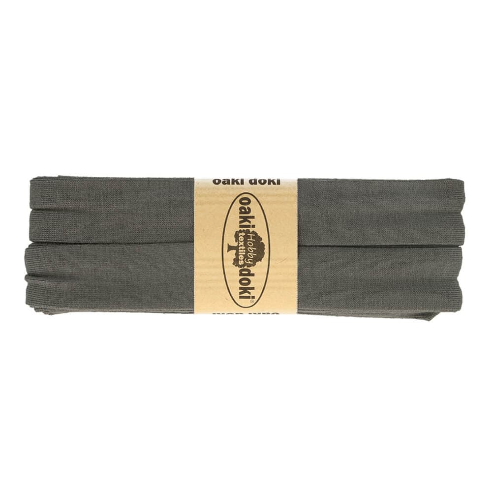 Oaki Doki tricot biaisband donkergrijs 115 – 20 mm, 3 m