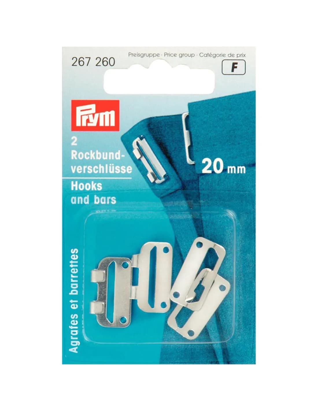 Prym Rokbandsluitingen 20 mm 2 stuks