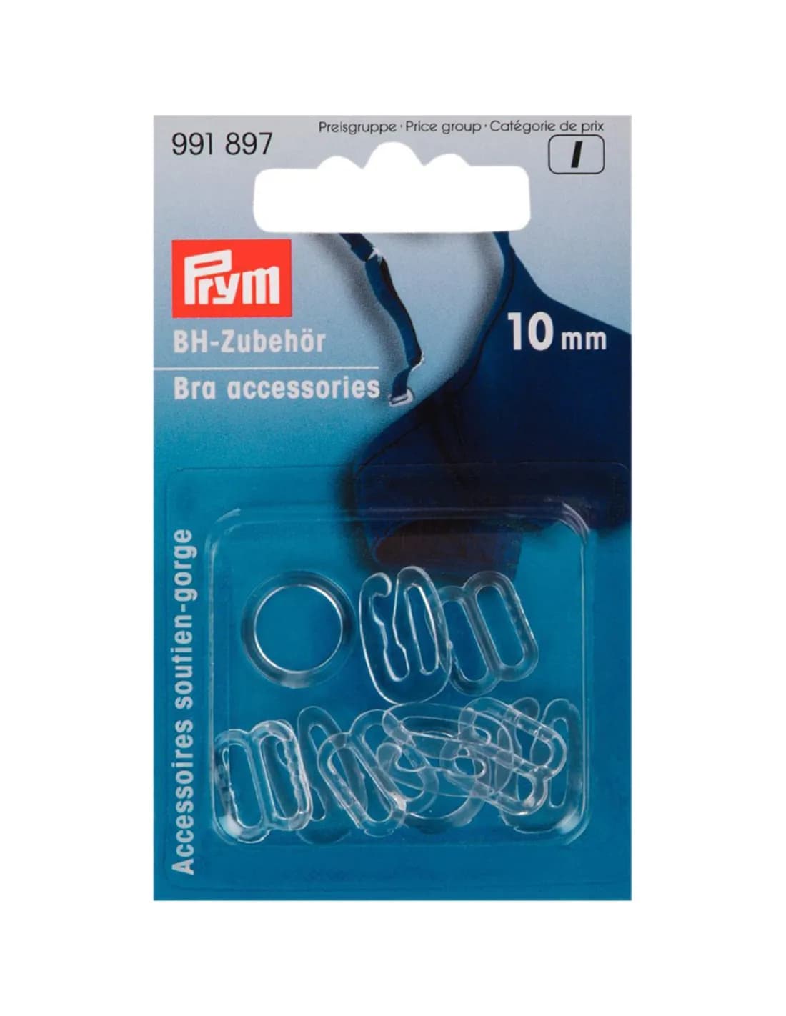 Prym BH-accessoires transparant 10 mm 10 stuks