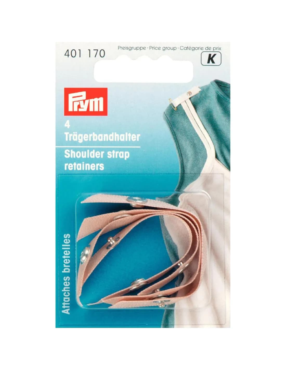 Prym Schouderbandhouders beige 4 stuks