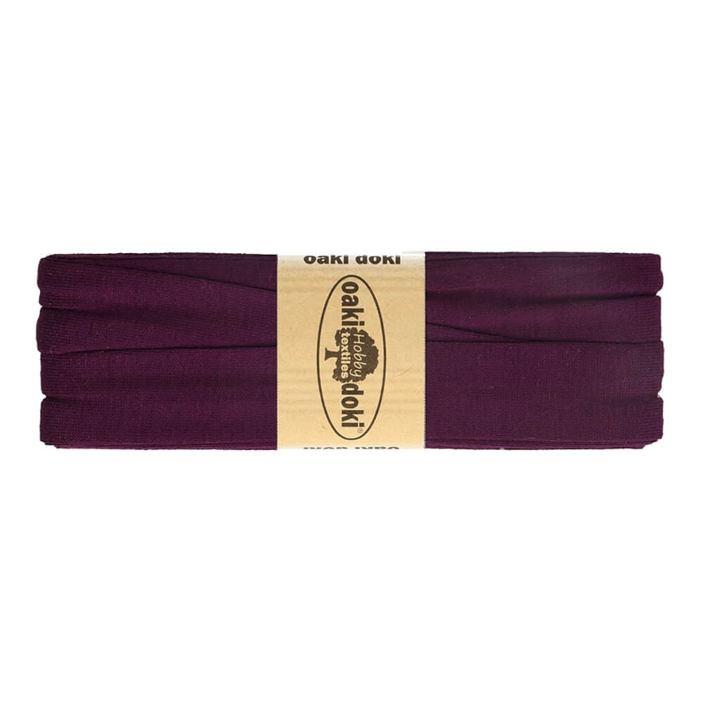 Oaki Doki tricot biaisband aubergine 919 – 20 mm, 3 m