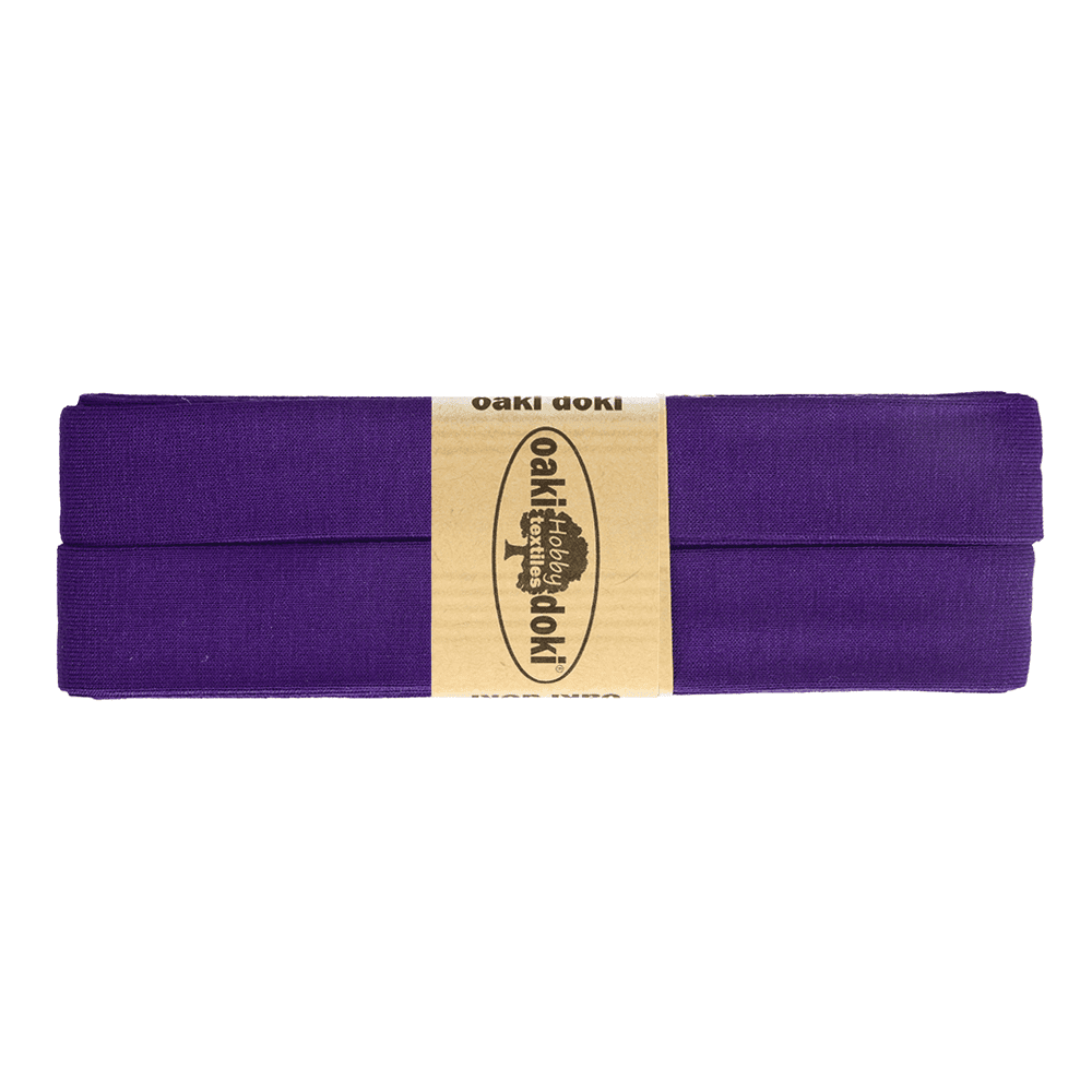 Oaki Doki tricot biaisband paars 947 – 20 mm, 3 m