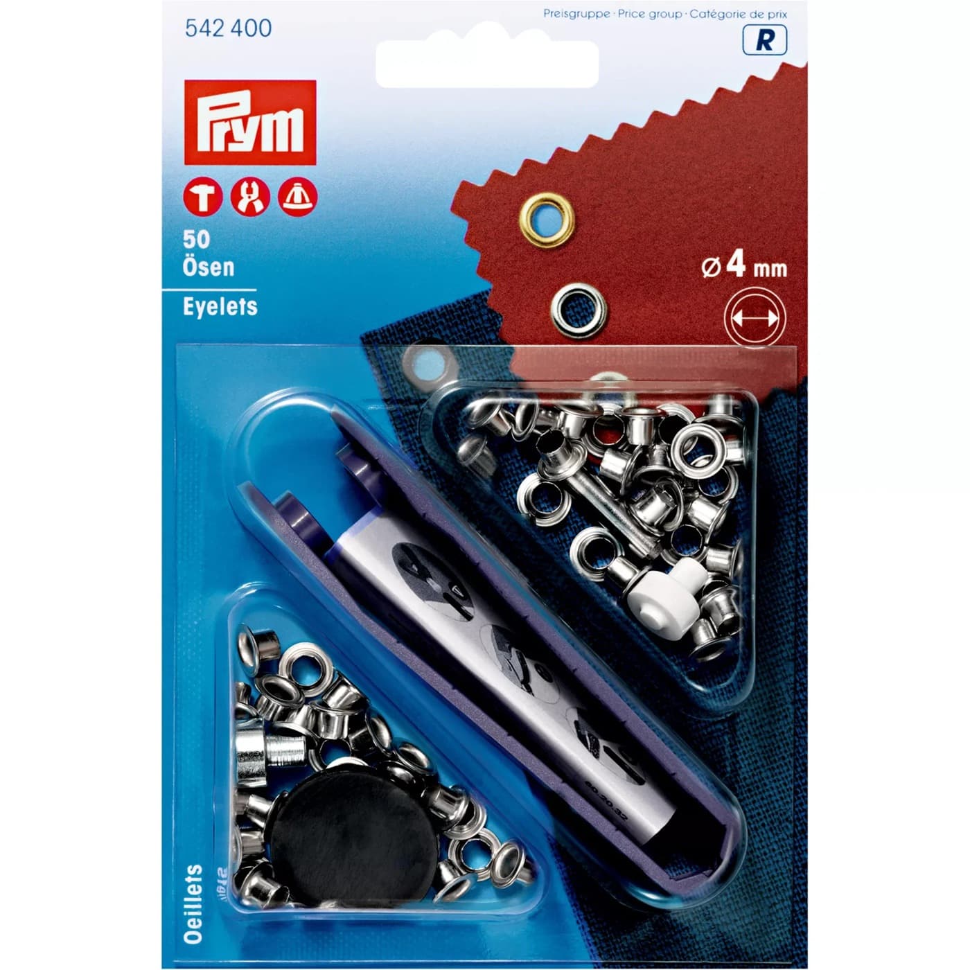 Prym ogen 4 mm zilverkleurig – 50 stuks