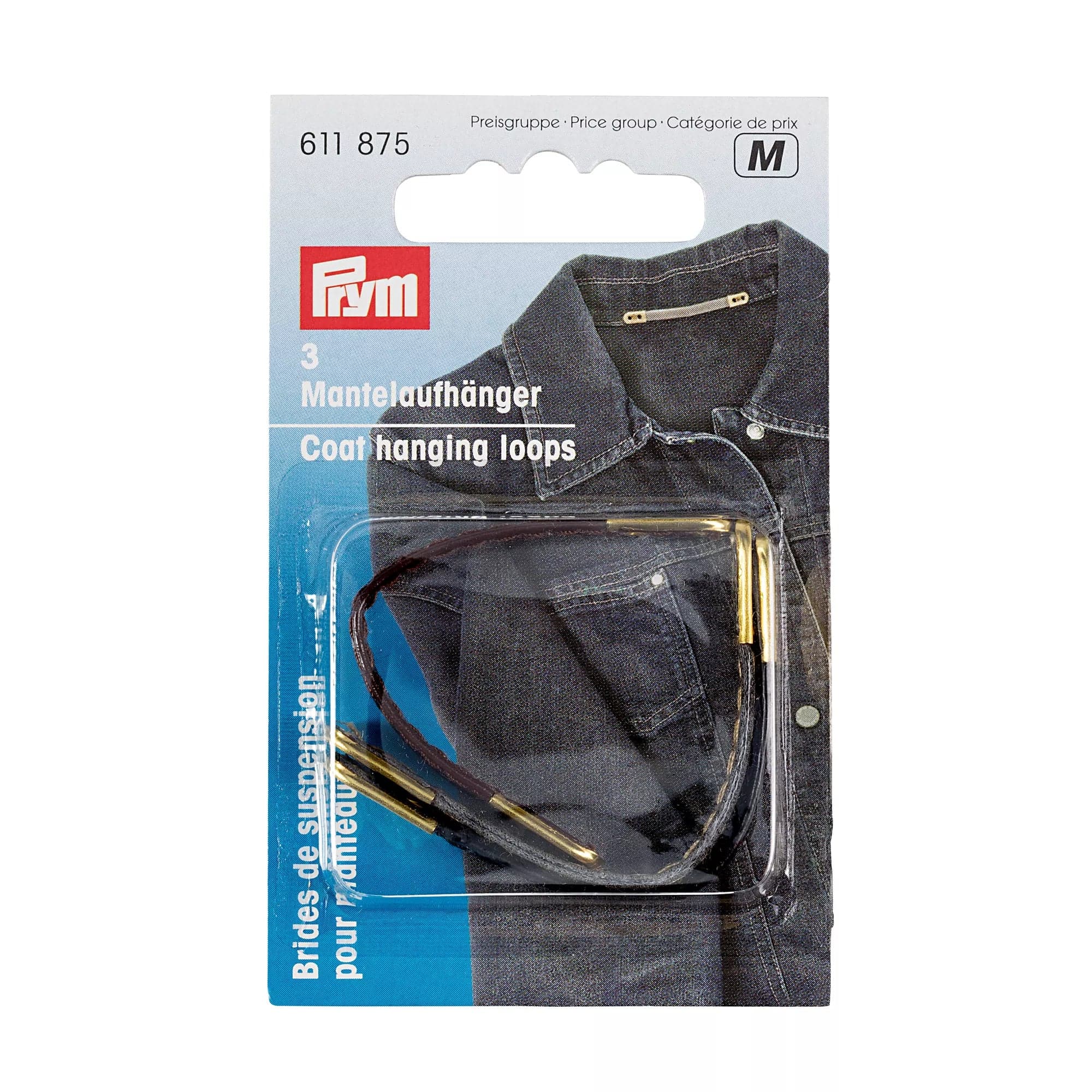 Prym mantelhangers kunstleer assorti - 3 stuks