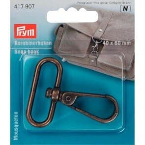 Prym musketonhaak 40 × 60 mm antiek messing