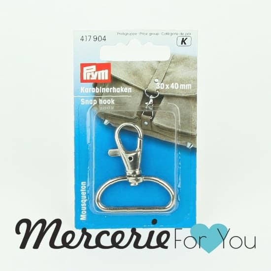 Prym musketonhaak zilverkleurig 30 x 40 mm