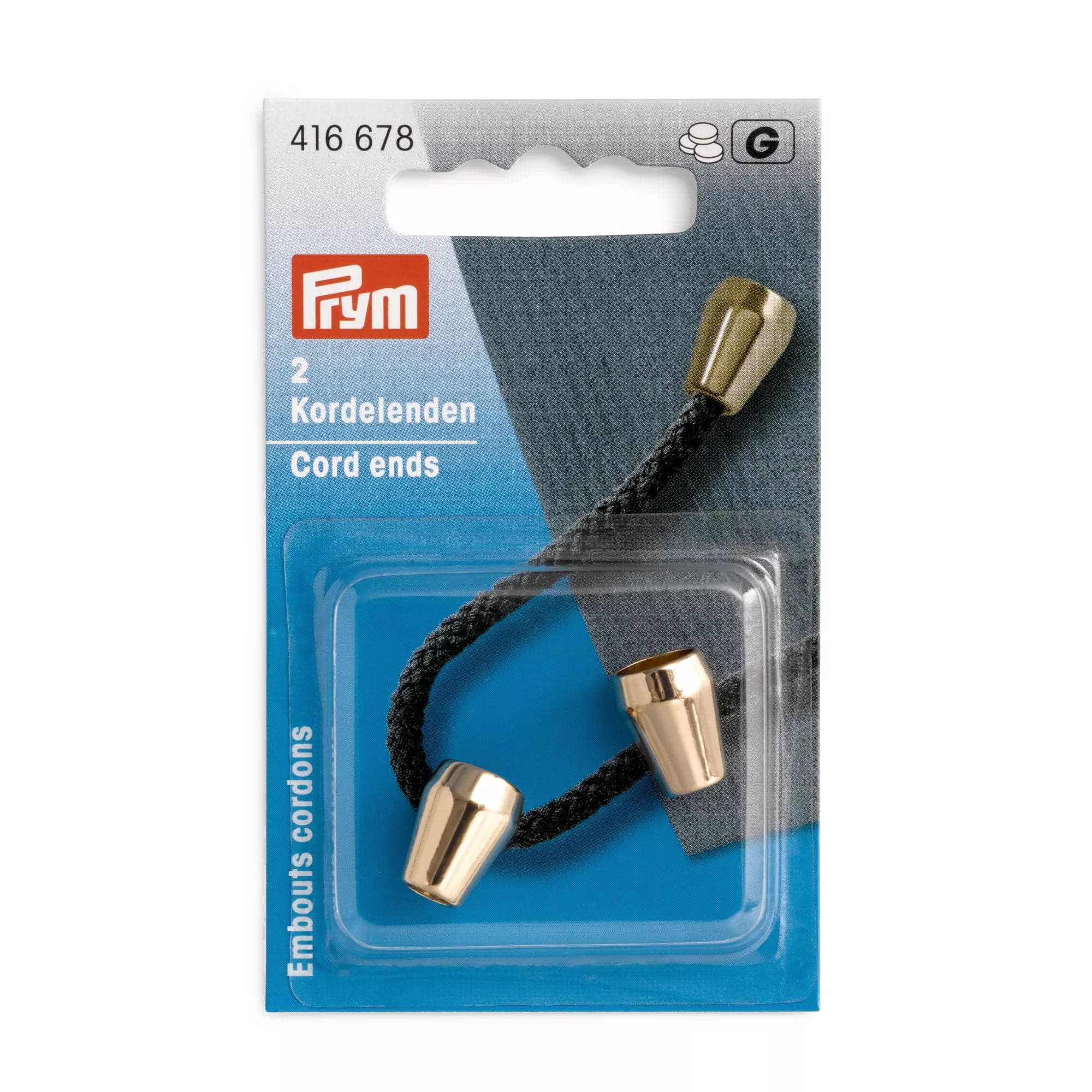 Prym Koordeindjes goudkleurig 2 stuks
