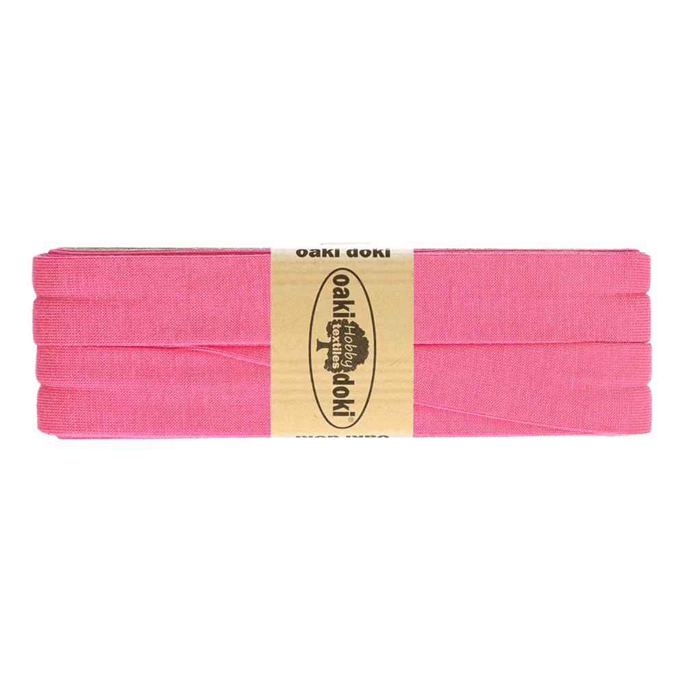 Oaki Doki tricot biaisband pink 017 – 20 mm, 3 m