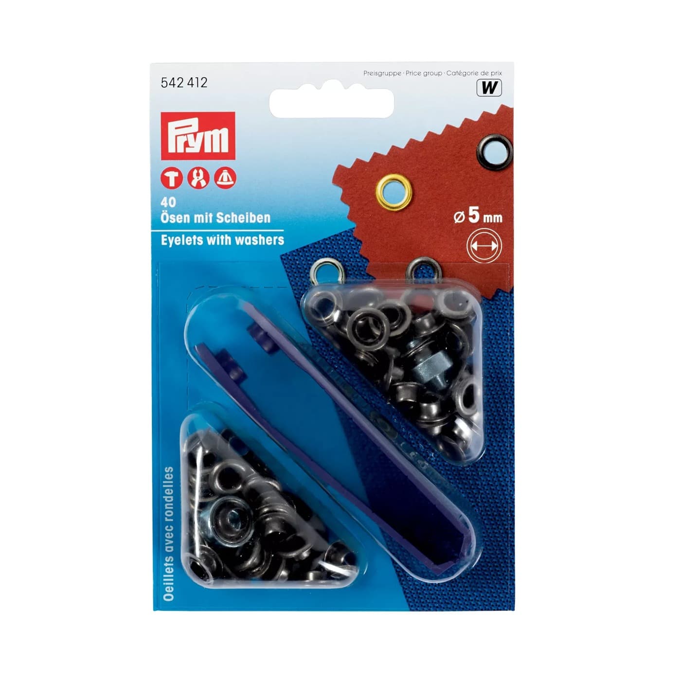 Prym ogen met ringen 5 mm oud ijzer – 40 stuks