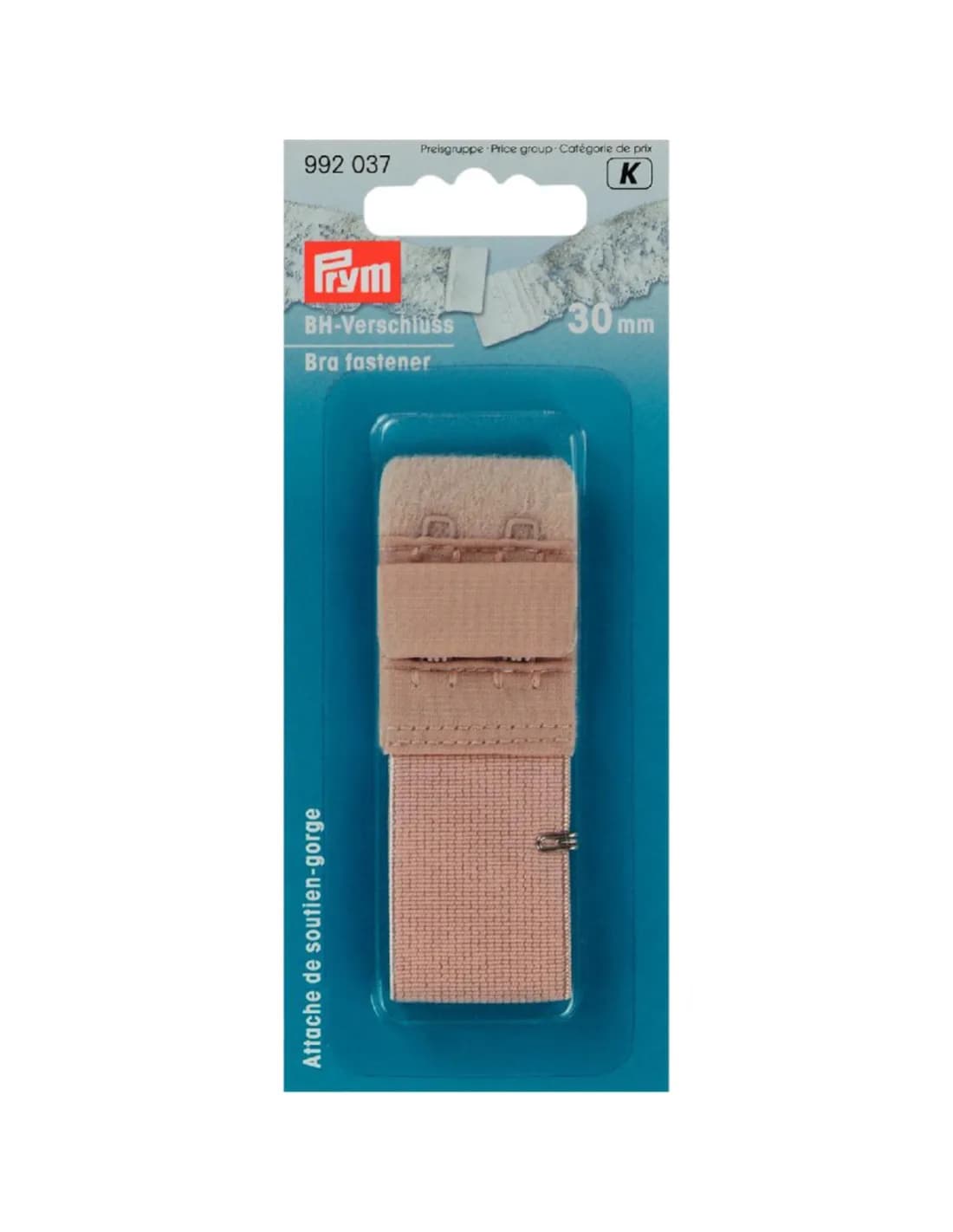 Prym BH-sluiting beige 30 mm