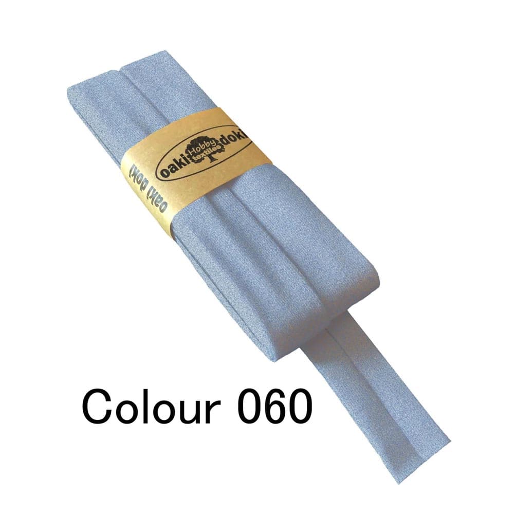 Oaki Doki tricot biaisband blauw gemêleerd 060 – 20 mm, 3 m