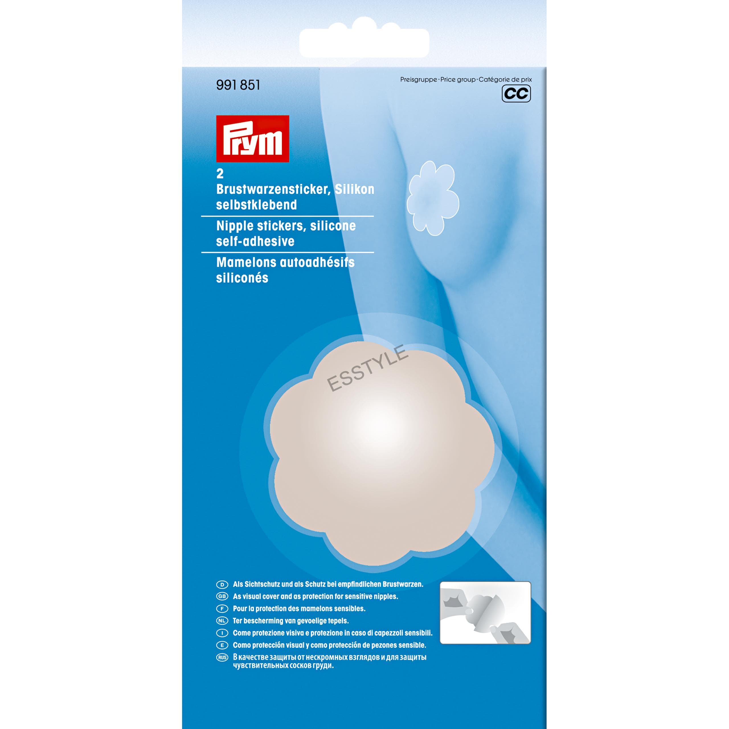 Prym siliconen tepelstickers huidkleur - 1 paar