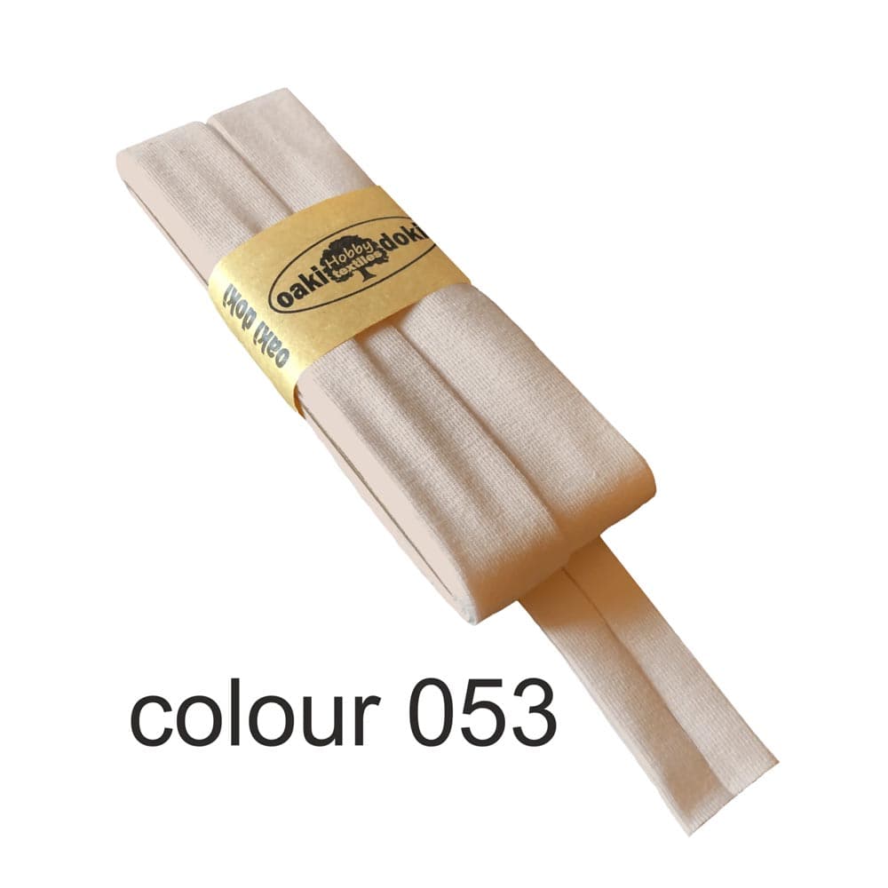 Oaki Doki tricot biaisband beige 053 – 20 mm, 3 m