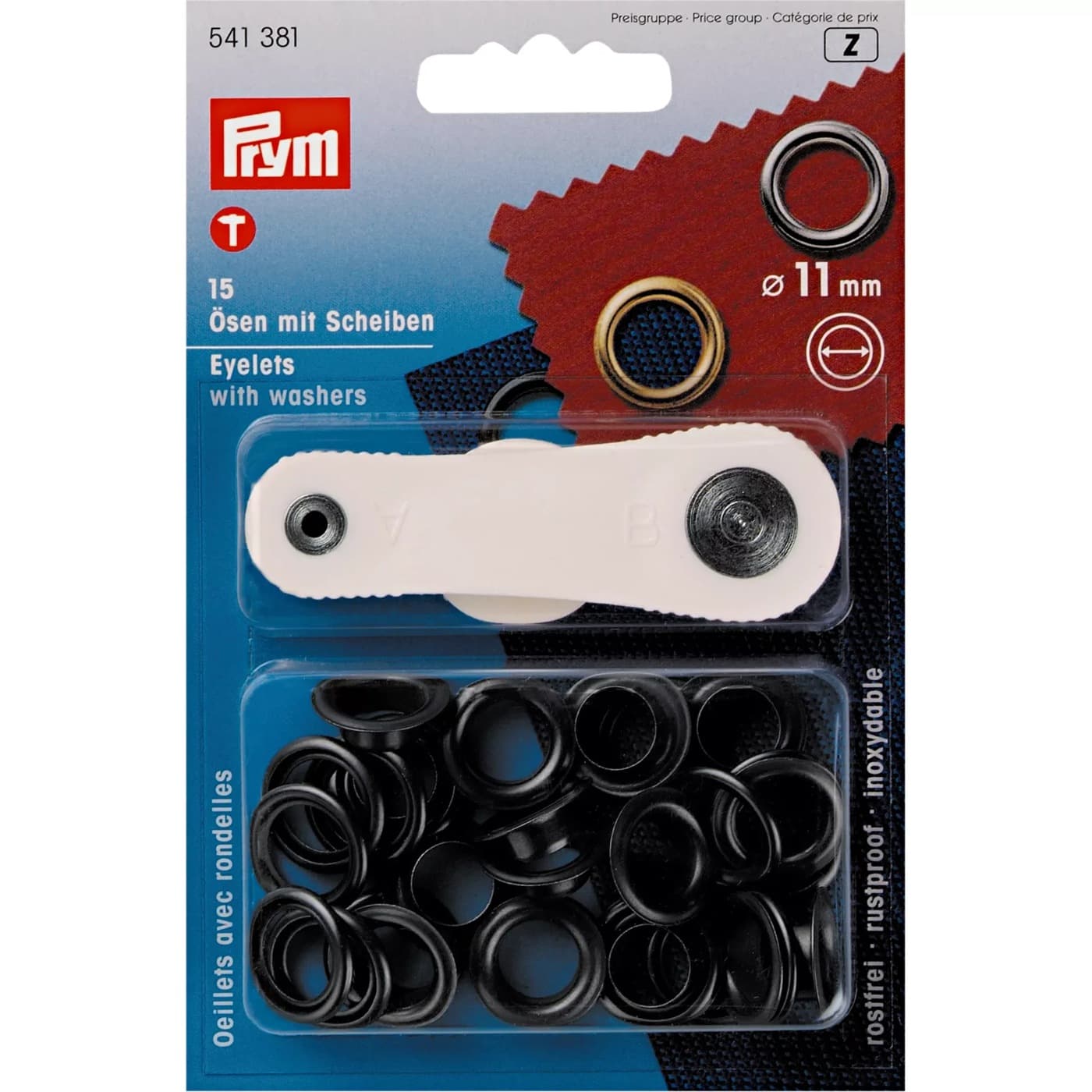 Prym ogen met ringen 11 mm gebronsd – 15 stuks