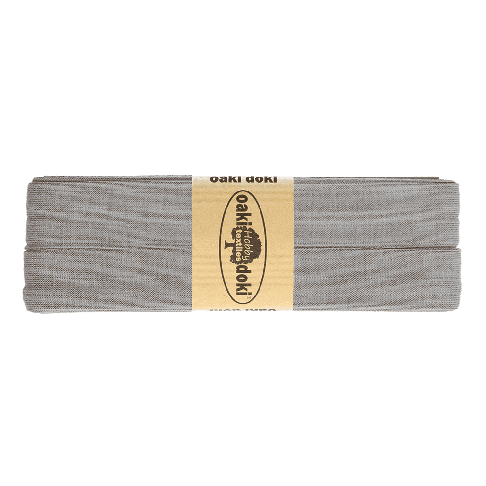 Oaki Doki tricot biaisband grijs 026 – 20 mm, 3 m