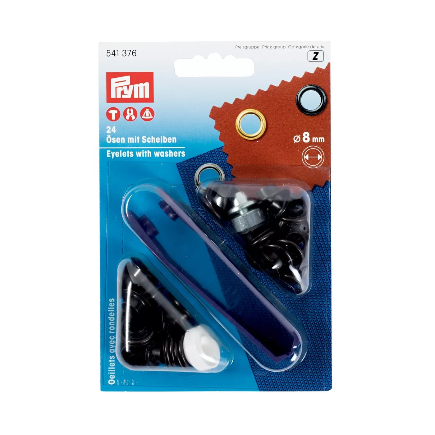 Prym ogen met ringen 8 mm gebronsd – 24 stuks