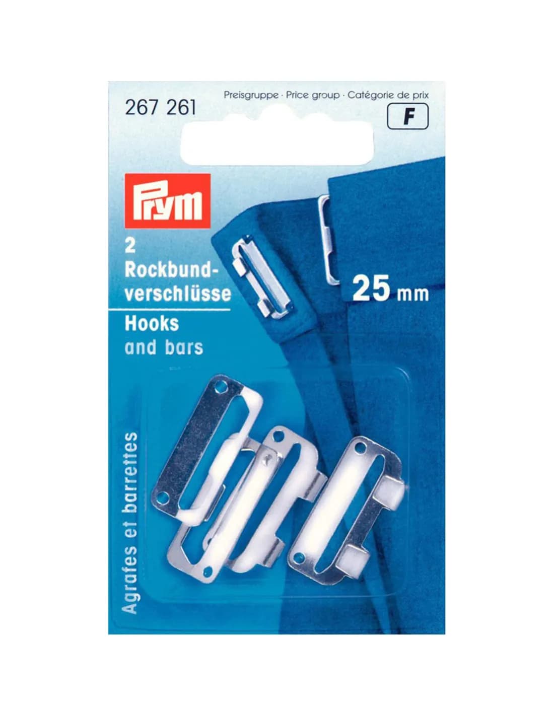 Prym Rokbandsluitingen 25 mm 2 stuks