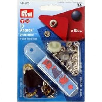 Prym Anorak drukknopen 15 mm blauw – 10 stuks