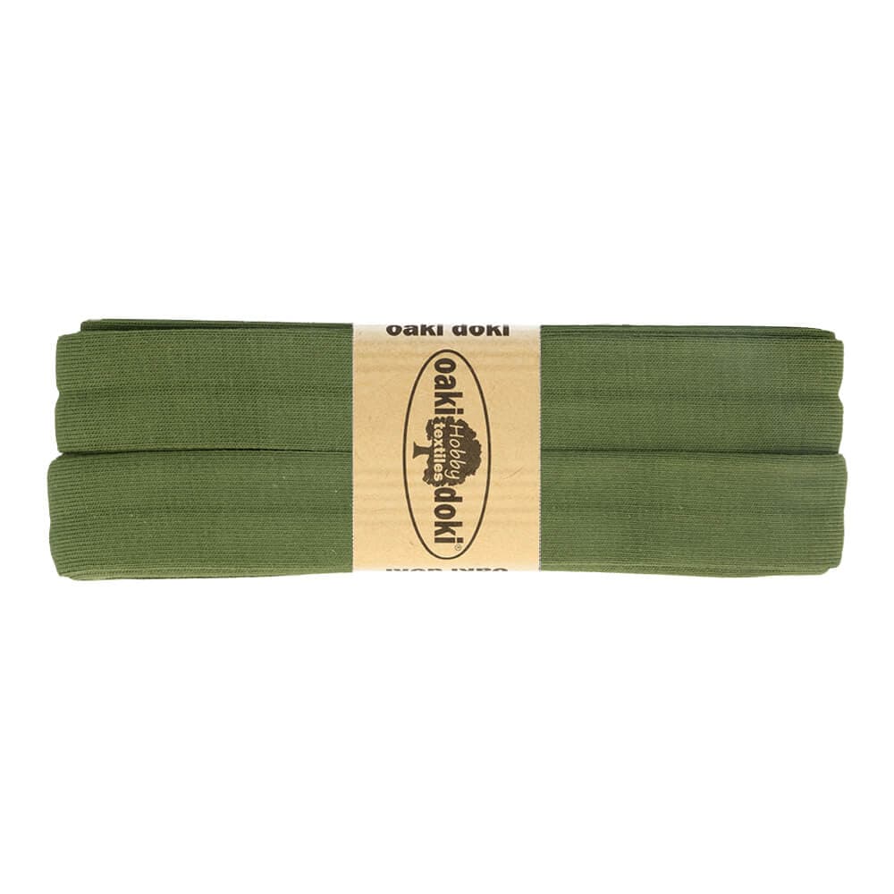 Oaki Doki tricot biaisband olijfgroen 425 – 20 mm, 3 m