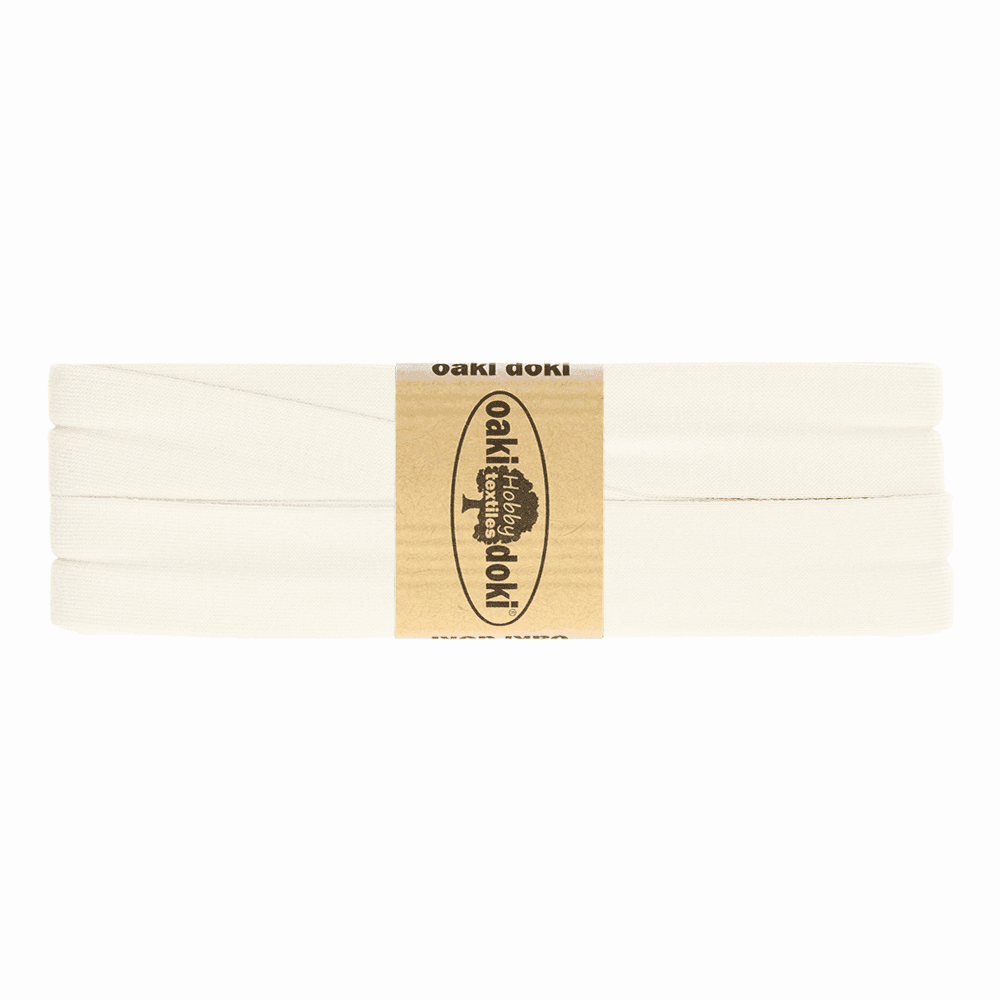 Oaki Doki tricot biaisband ecru 320 – 20 mm, 3 m