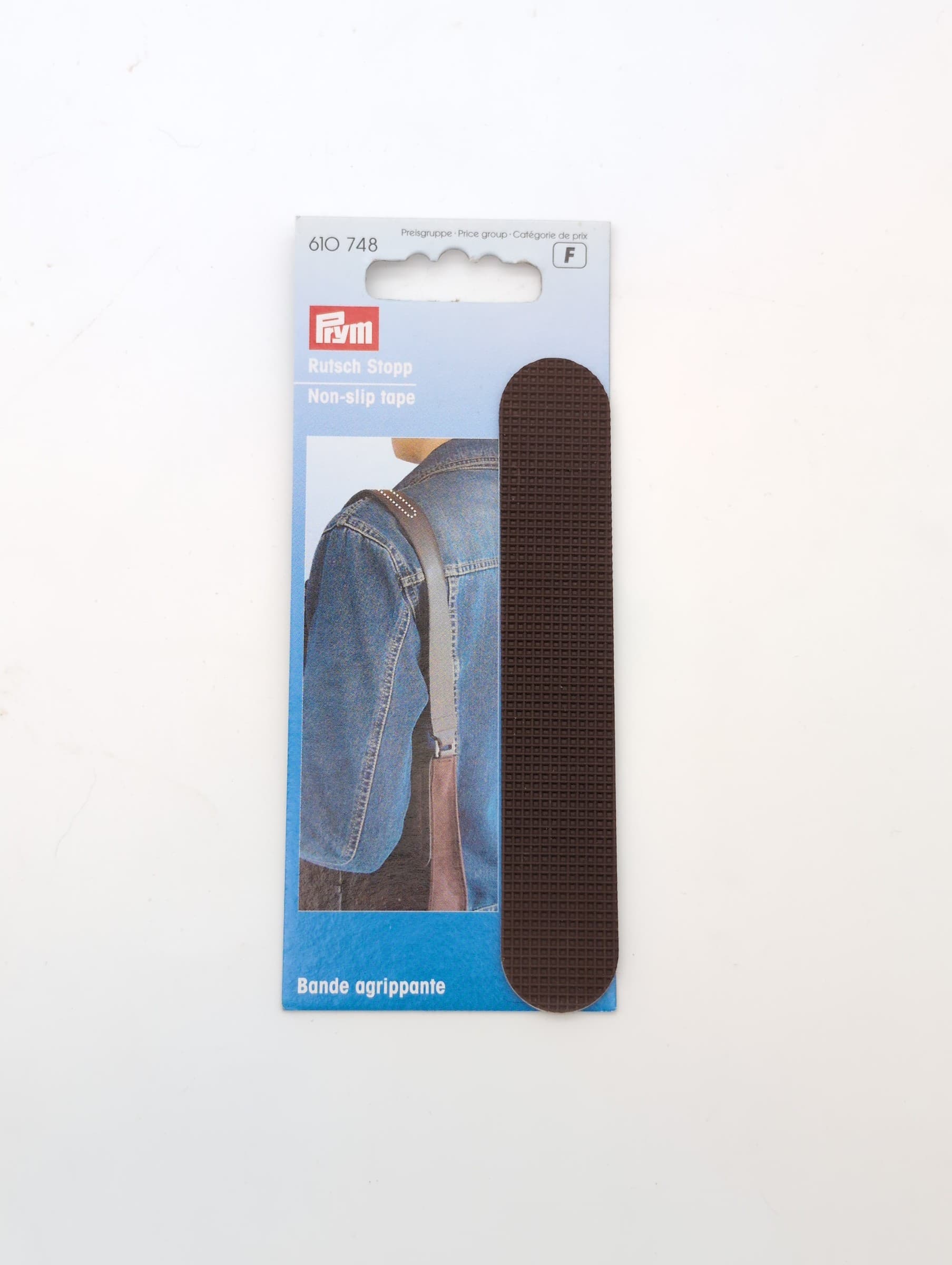Prym zelfklevende antisliptape voor tashengsels in bruin, artikel 610748