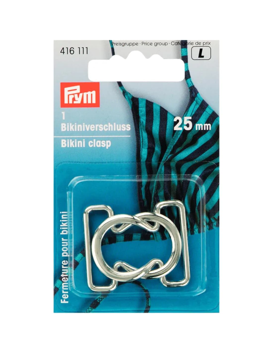 Prym Bikinisluiting zilverkleurig 25 mm