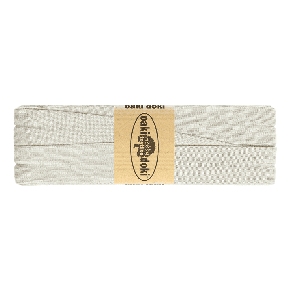 Oaki Doki tricot biaisband lichtgrijs 117 – 20 mm, 3 m