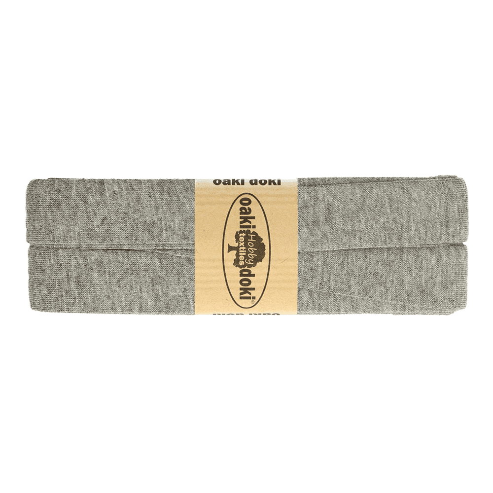 Oaki Doki tricot biaisband grijs gemêleerd 067 – 20 mm, 3 m