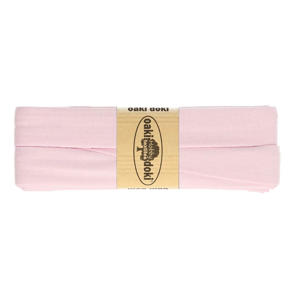Oaki Doki tricot biaisband lichtroze 011 – 20 mm, 3 m