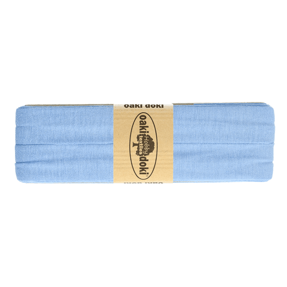 Oaki Doki tricot biaisband lichtblauw 103 – 20 mm, 3 m