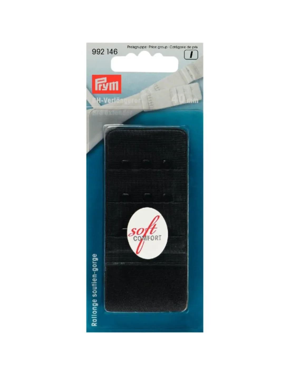 Prym BH-verlengstuk Soft Comfort zwart 40 mm