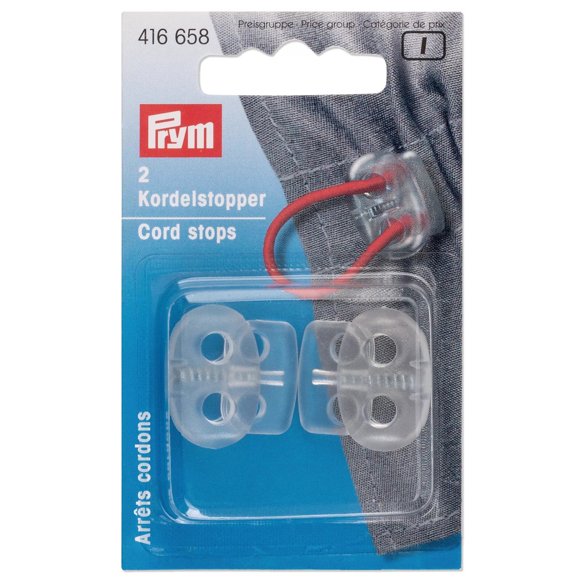 Prym Koordstoppers transparant 2 stuks