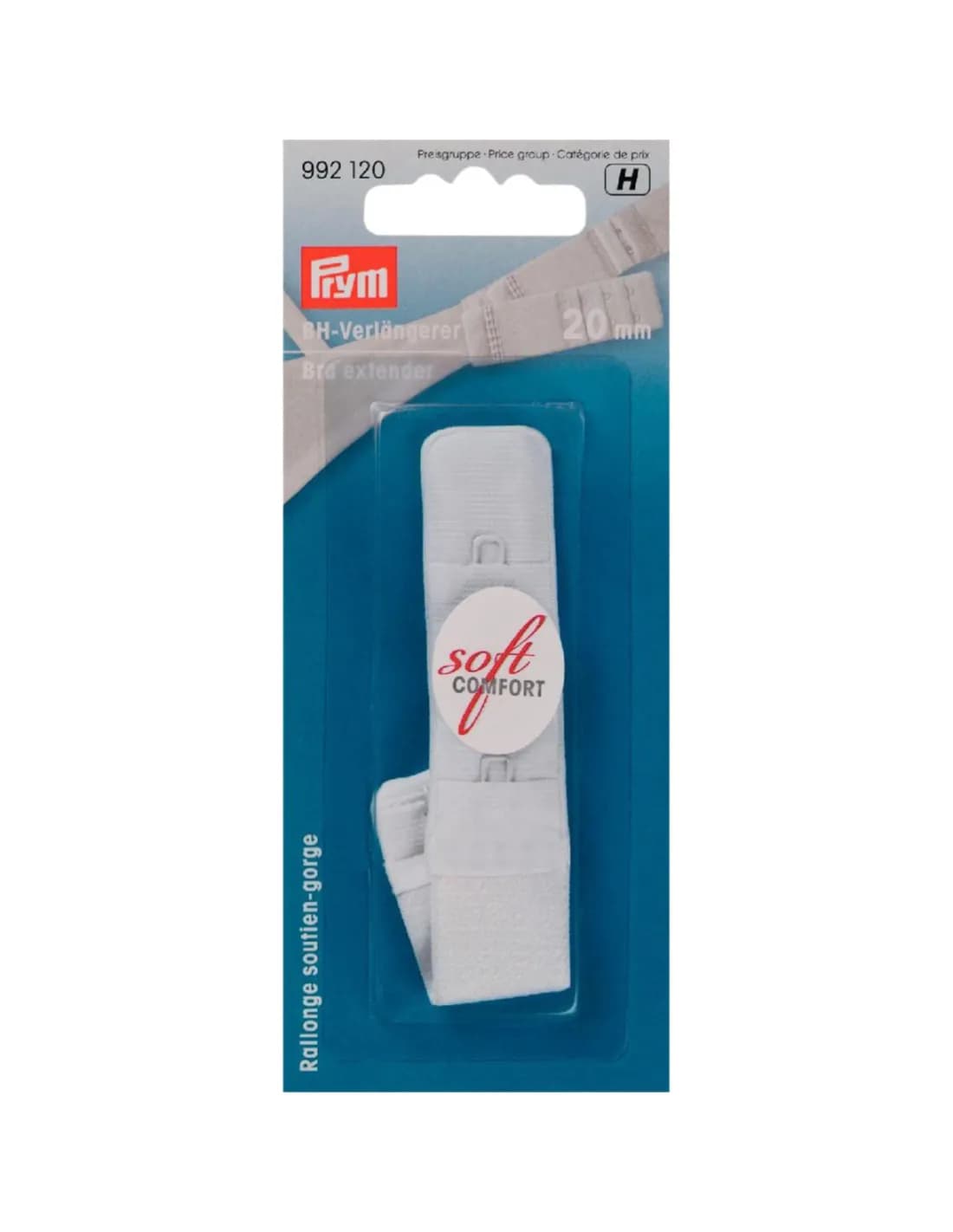 Prym BH-verlengstuk wit 20 mm