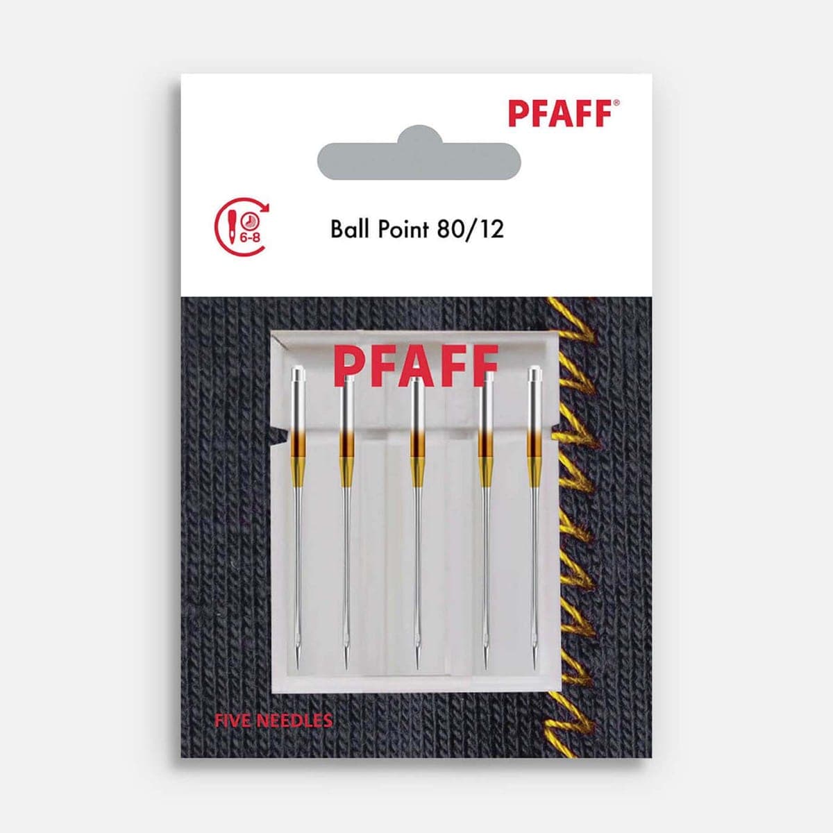 PFAFF ballpoint naalden maat 80/12 5 stuks — productfoto