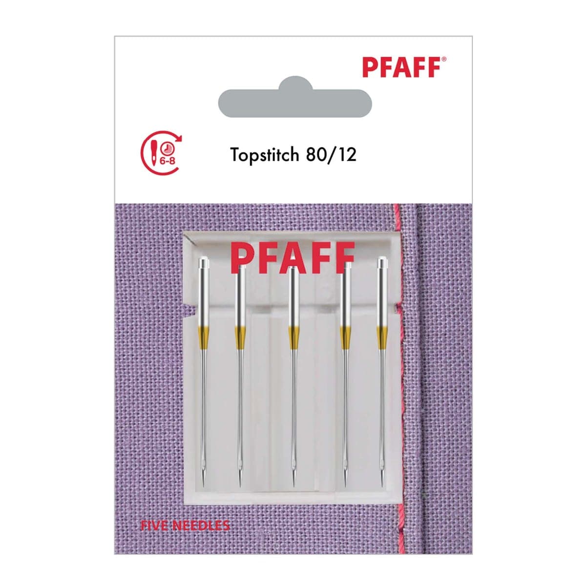 PFAFF doorstiknaalden maat 80/12 5 stuks — productfoto