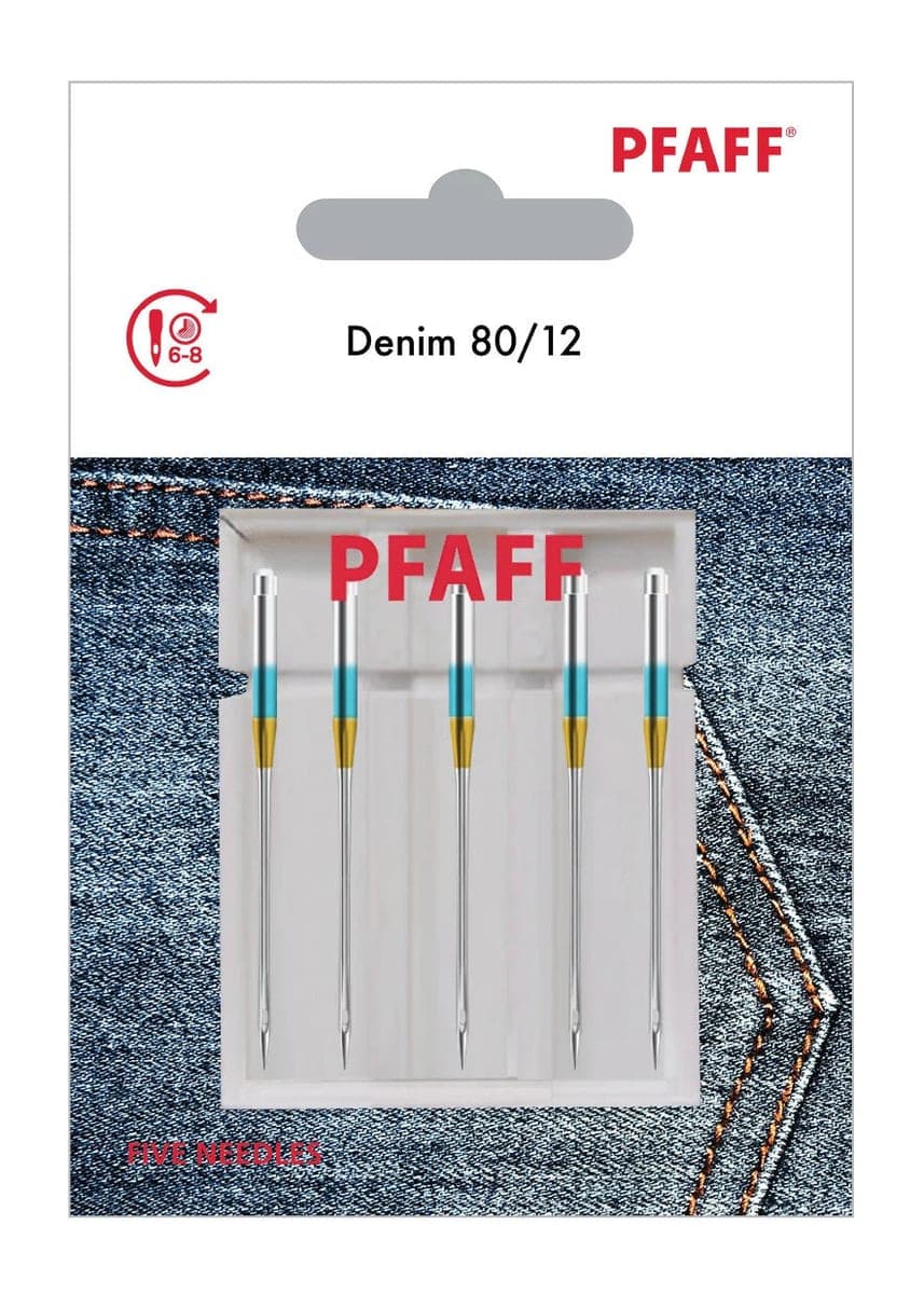 PFAFF jeans naalden maat 80/12 5 stuks — productfoto