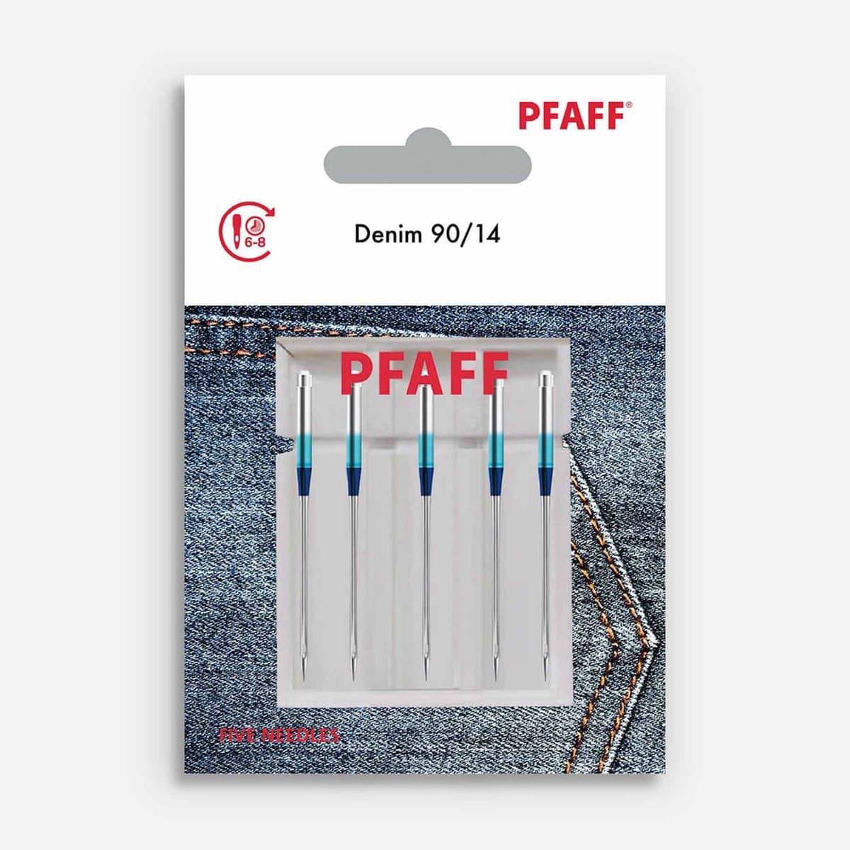 PFAFF jeans naalden maat 90/14 5 stuks — productfoto