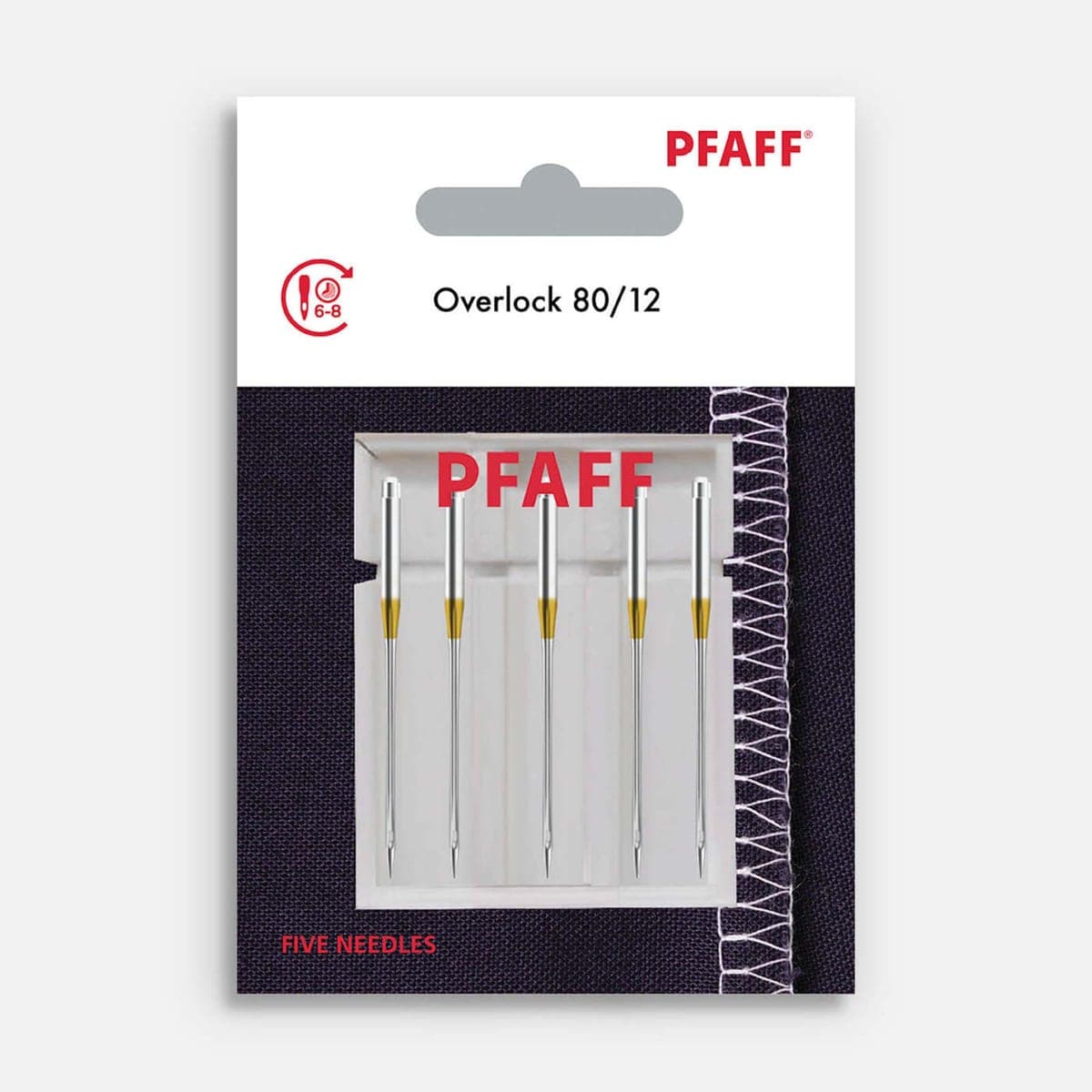 PFAFF overlock naalden maat 80/12 5 stuks — productfoto
