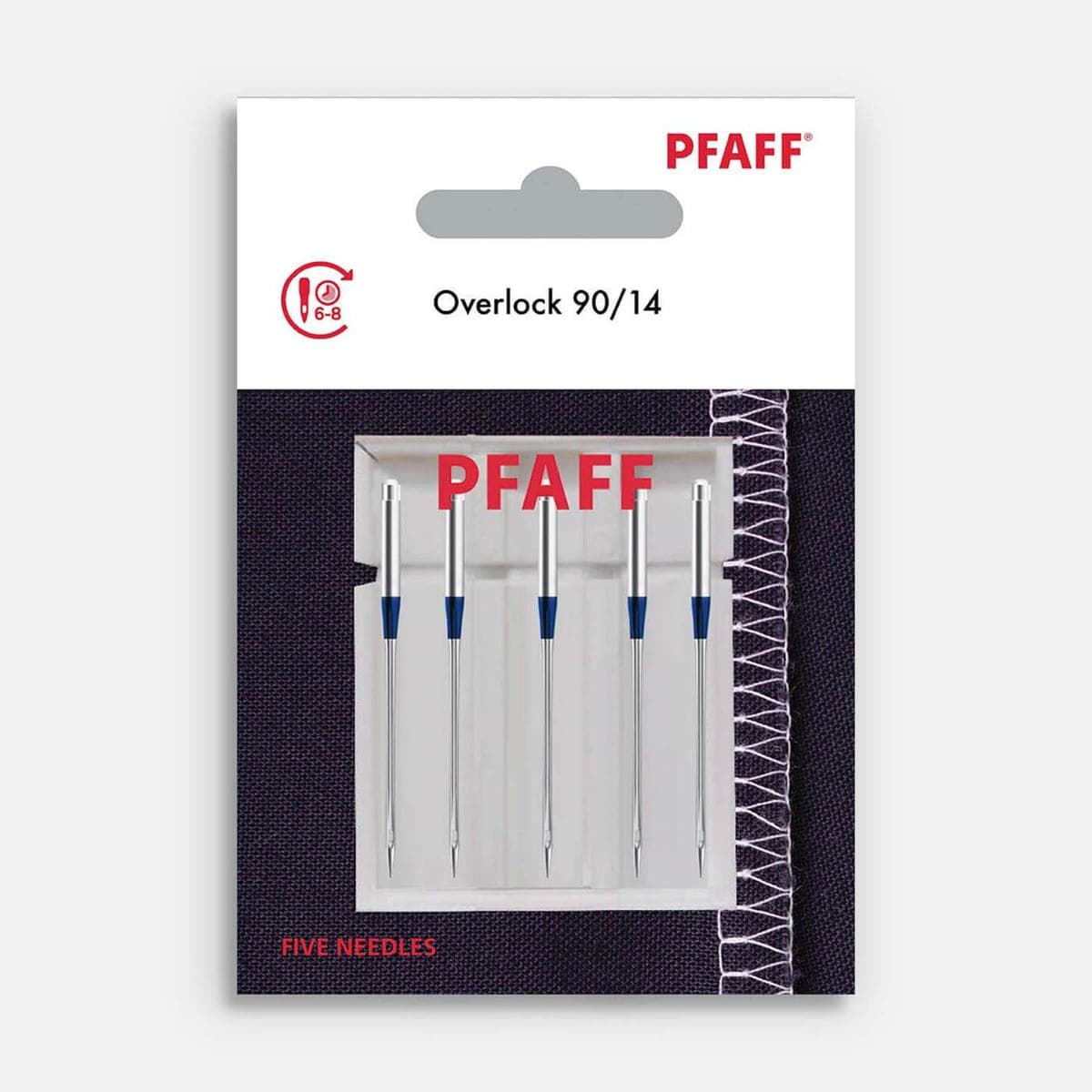 PFAFF overlock naalden maat 90/14 5 stuks — productfoto