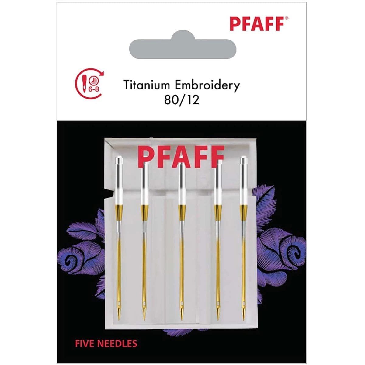 PFAFF Titanium borduurnaalden maat 80/12 5 stuks — productfoto