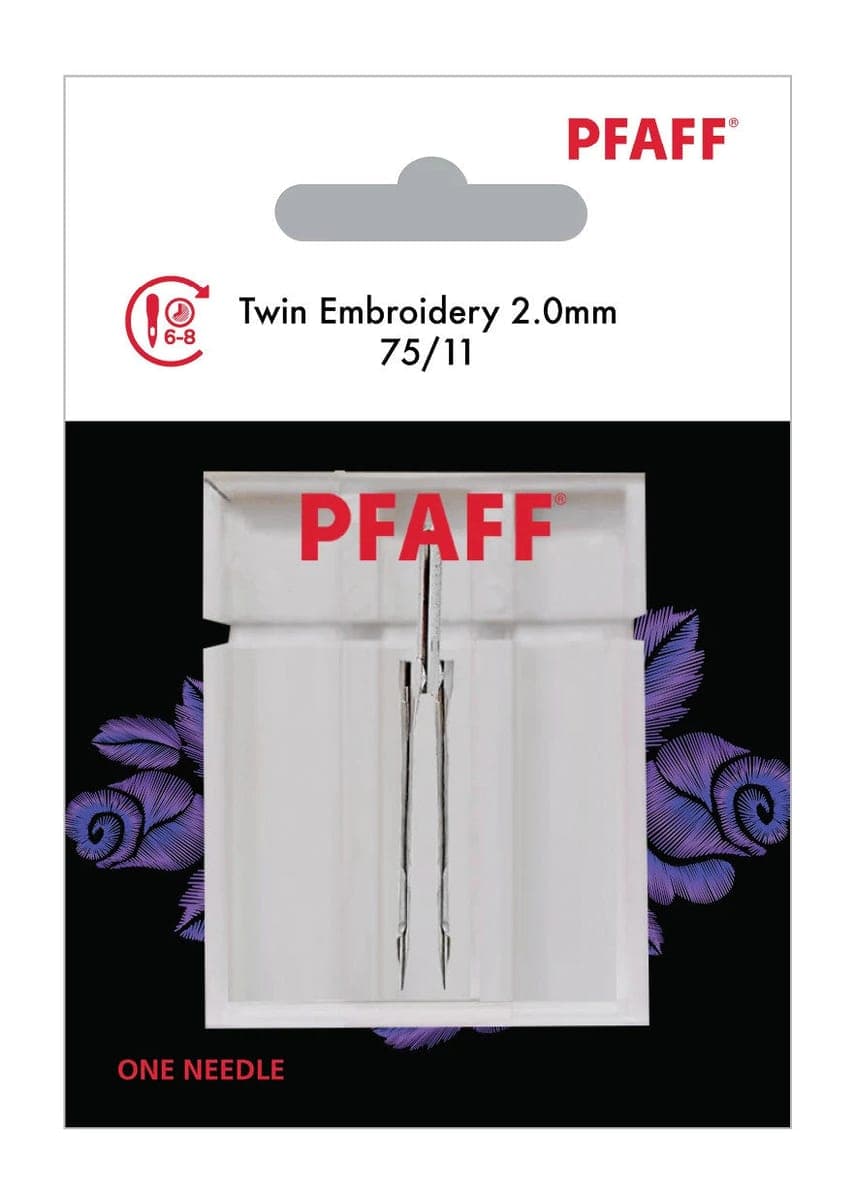 PFAFF tweeling borduurnaald 2mm maat 75/11 1 stuk — productfoto