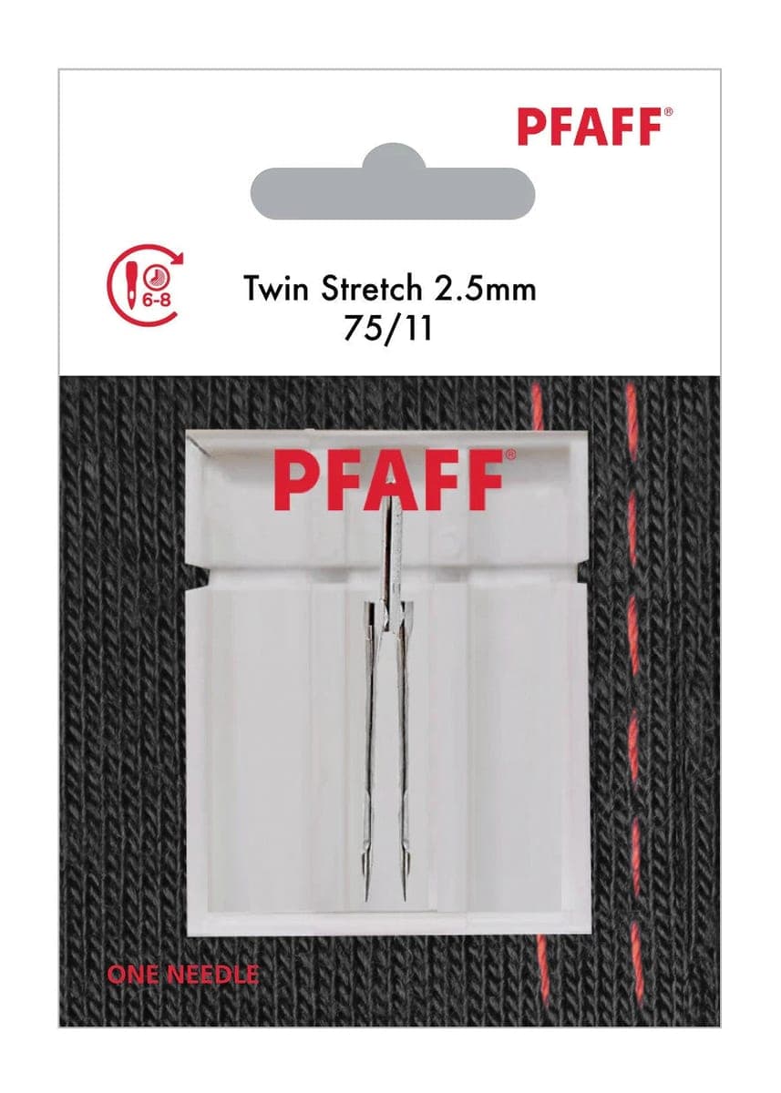 PFAFF tweeling stretchnaald 2.5mm maat 75/11 1 stuk — productfoto